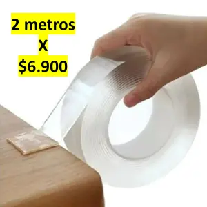 Cinta Adhesiva 2mt Doble Faz Lavable