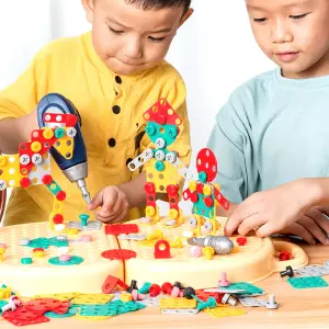 Juego Costruccion Puzzle Taladro 203 Pcs