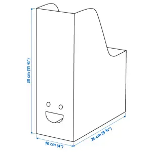 Archivador De Cartón X 2 Blanco Revistas