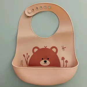 BABEROS OSITO EN SILICONA/LIBRE DE BPA.