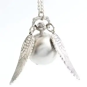 Collar Reloj Snitch Harry Potter Platead
