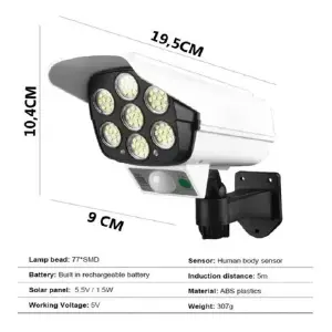 Lampara Luz Solar Simulador Cámara Ip Se