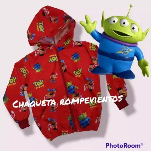 Chaqueta rompevientos niño toy story roj