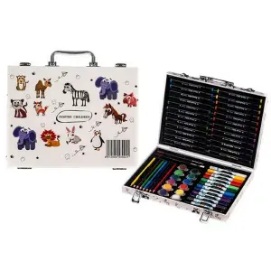 Set Maleta Arte Niños Color Crayon Pintu