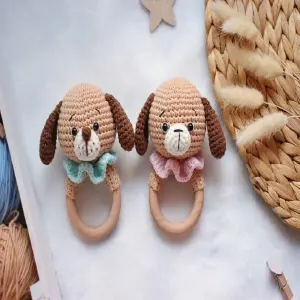 Sonajero para bebe a crochet