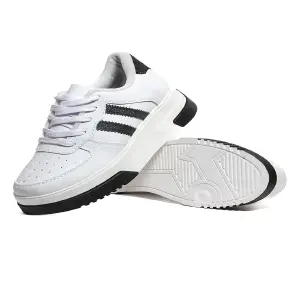 Tenis Mujer Blanco por Negro AMPL02