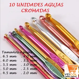 SET AGUJAS CROCHET X 22 PCS