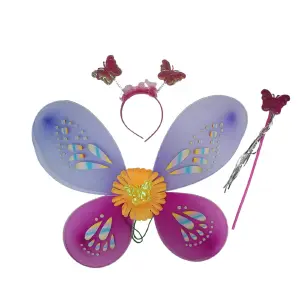 Alas De Mariposa Con Diadema Y Varita