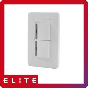 INTERRUPTOR DOBLE CONMUTABLE ELITE BLAN