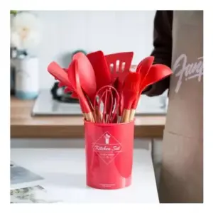 Set De 12 Utensilios De Cocina Rojo B03