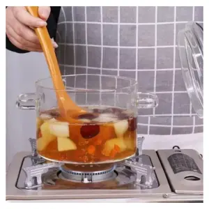Olla Cacerola Transparente Vidrio Templa
