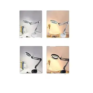LAMPARA DE ESCRITORIO LUZ BLANCA Y CALID