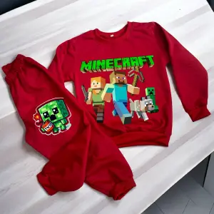 Sudadera Deportiva ÑO Minecraft Roja