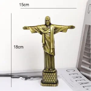 CAJA TORRE ESTATUA CRISTO REY 18x15cm: Elegancia y Devoción en un Solo Objeto - CAJA TORRE ESTATUA cristo rey 18x15cm