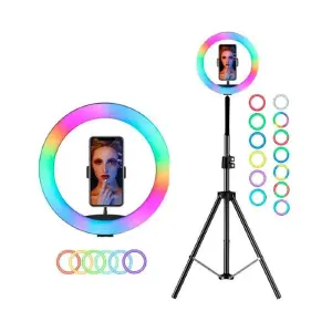 Aro de luz RGB 36CMS 3 soportes