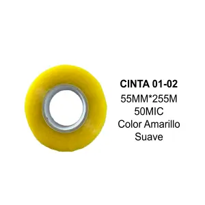 Cinta Adhesiva Cinta 55mmx250m 50MIC Amarillo 01-02 - Cinta 55mmx250m 50MIC Amarillo 01-02