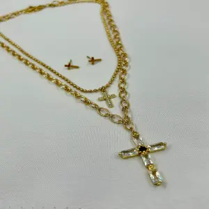 collar x2 en rodio mas topos