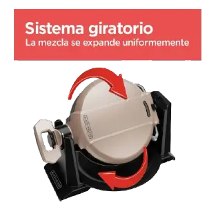 Waflera de Doble Giro Black + Decker