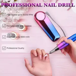 Pulidor De Uñas Recargable 35000rpm