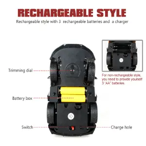 Carro Control Remoto Recargable Luces