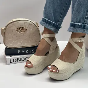 COMBO SANDALIA PLATAFORMA MAS BOLSO