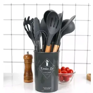 Set de utencilios cocina en silicona.