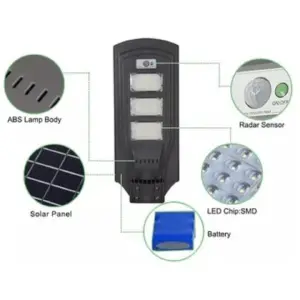 LÁMPARA SOLAR EXTERIOR 6OW CON SENSOR