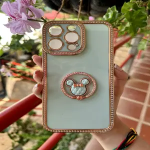 IPHONE 14 PRO MAX   FUNDA VERDE DIAMANTE