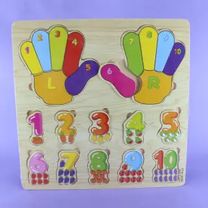 ENCAJABLES DIDÁCTICOS DE MADERA, PALMAS