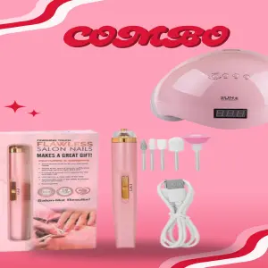 COMBO PULIDOR 5 EN 1 + LAMPARA UÑAS 48W