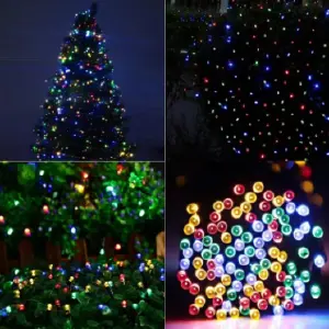LUCES BLACA CON PANEL SOLAR 200 LED
