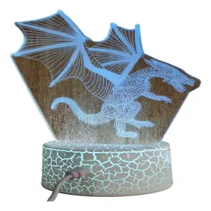 Lampara Creativa Ilusión 3d Dragon