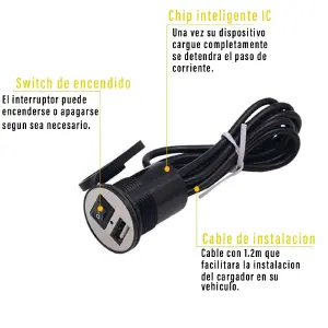 Soporte De Moto Con Cargador Usb Para Ce