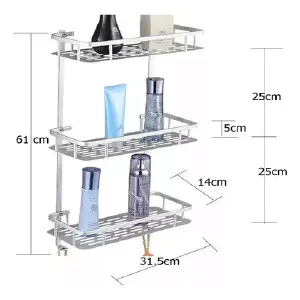 Organizador Estante De Baño 3 Niveles Fl