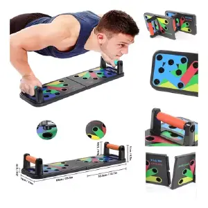 💪TABLA PUSH UP CON BANDAS ELASTICAS​🏋️