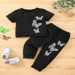 CONJUNTO NEGRO MARIPOSAS