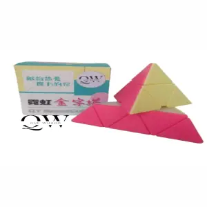 Cubo Rubik 3x3 Qiyi Pyramidex Neon