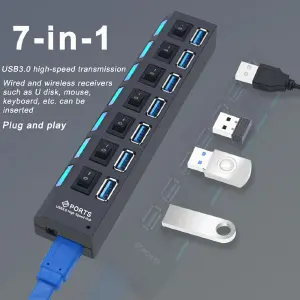 Concentrador De Red Hub Usb Multipuertos