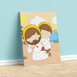 JESÚS NIÑOS LIENZO 08