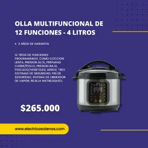 Olla multifuncional de 4 litros Home ele
