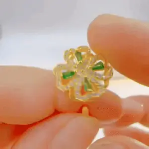 ANILLO TREBOL ESMERALDA