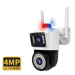 Cámara Seguridad con doble lente alarma