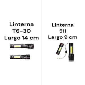 Combo linternas tácticas de larga distan