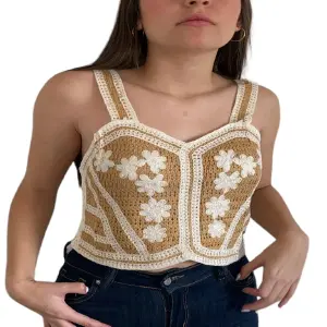 Blusa tejido flores