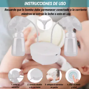 Extractor  de leche eléctrico doble