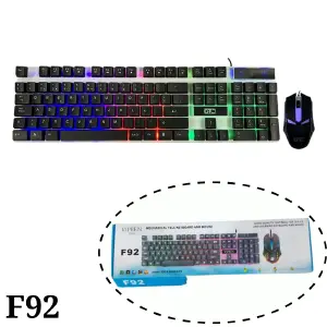 Combo Teclado Mouse Gamer Alambrico F92