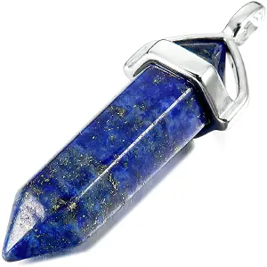 Collar Cuarzo Lapislazuli Pendulo + Estu
