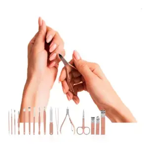 Set Manicura Pedicure Acero Inoxidabl 16