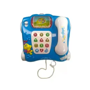 Juguete Teléfono Ruedas Contestador Azul