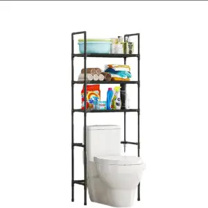 ESTANTE ORGANIZADOR PARA BAÑOS NEGRO